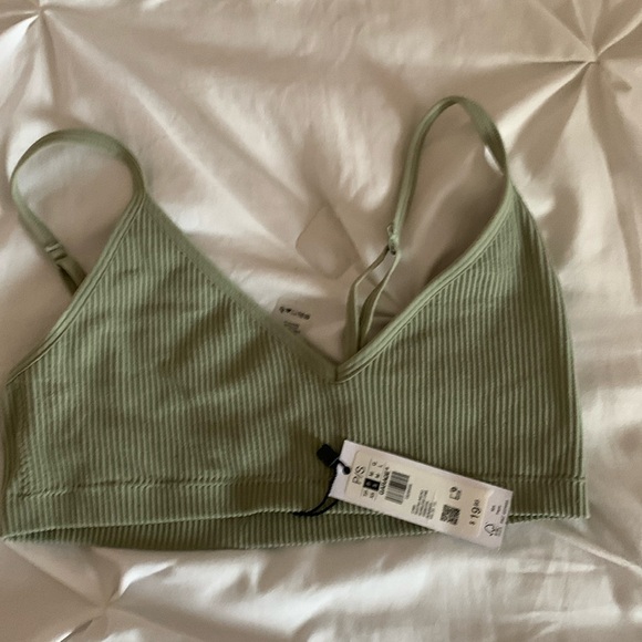 Garage Tops - Olive green micro seamless cami with adjustable straps
